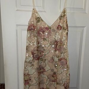 Lulu's Floral Sequin Dress